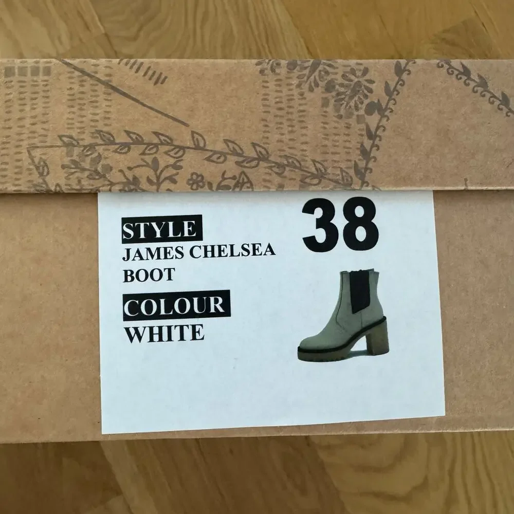 Free People Leather James Chelsea Boot in White